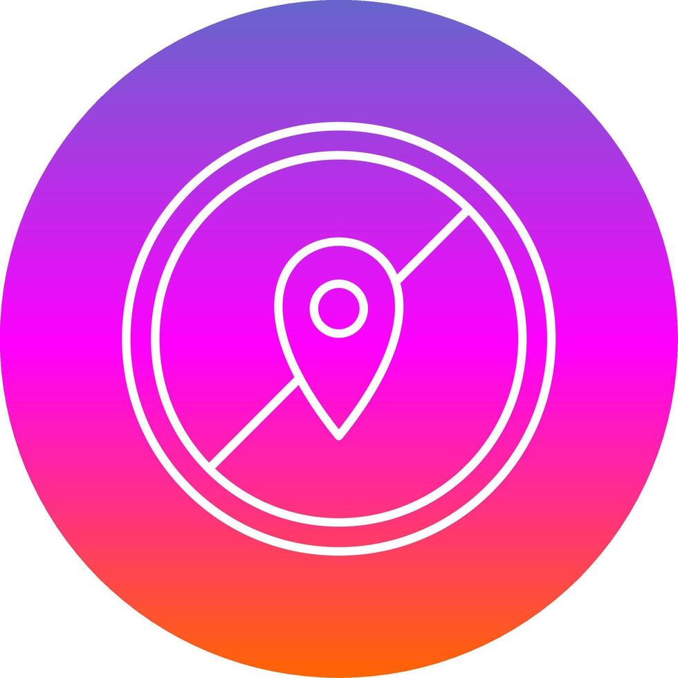 Avoid Line Gradient Circle Icon vector