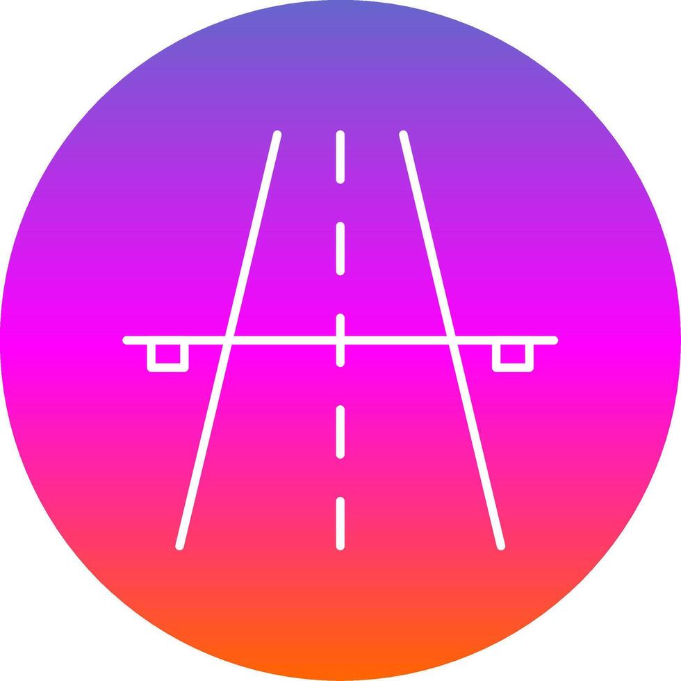 Highway Line Gradient Circle Icon vector