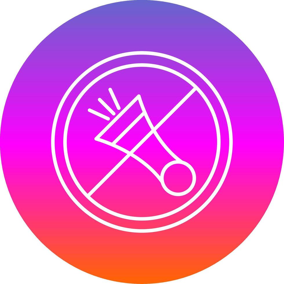 No Horn Line Gradient Circle Icon vector
