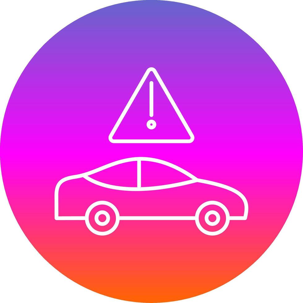 Traffic Jam Line Gradient Circle Icon vector