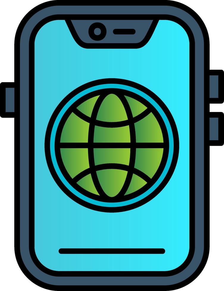 Global Filled Gradient Icon vector
