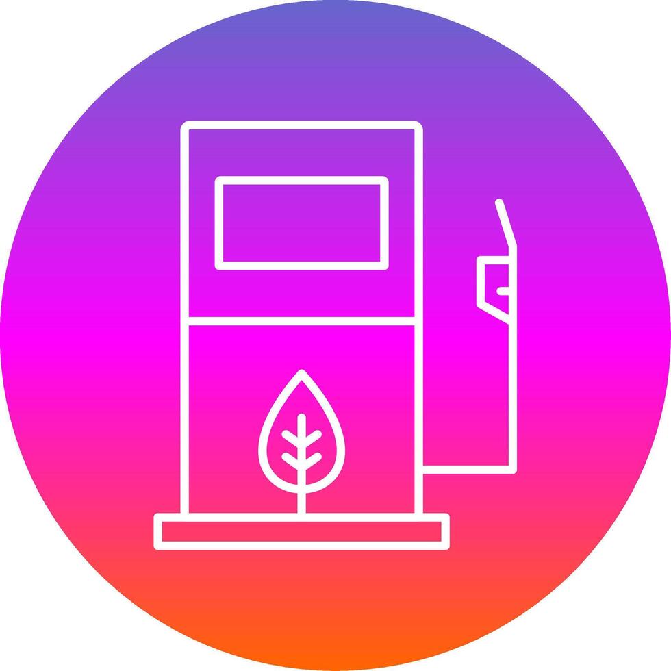 Bio Fuel Line Gradient Circle Icon vector