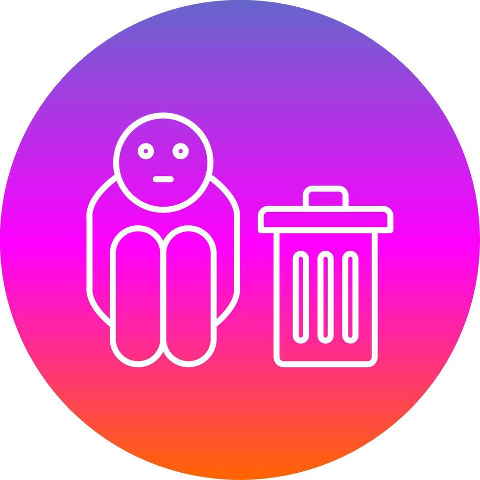 Scavenger Line Gradient Circle Icon vector