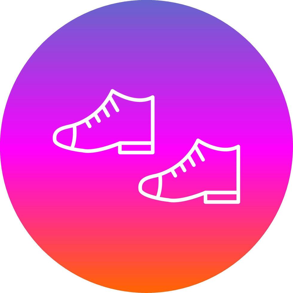 Shoes Line Gradient Circle Icon vector