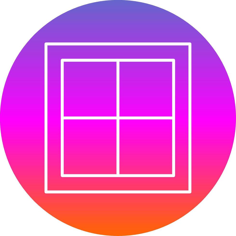 Window Line Gradient Circle Icon vector