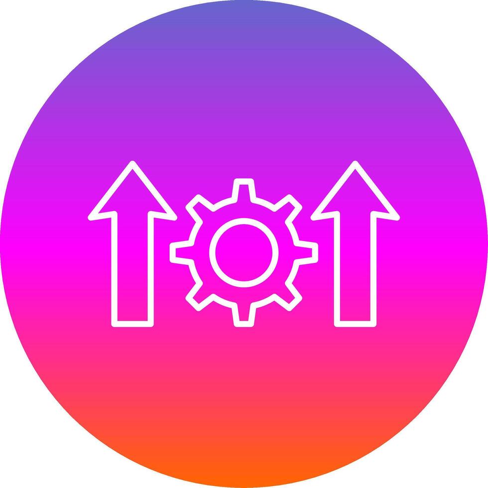 Automation Line Gradient Circle Icon vector