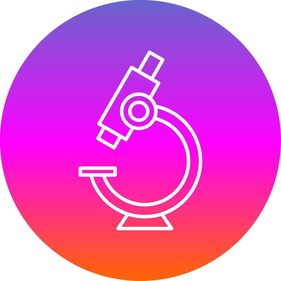 Microscope Line Gradient Circle Icon vector