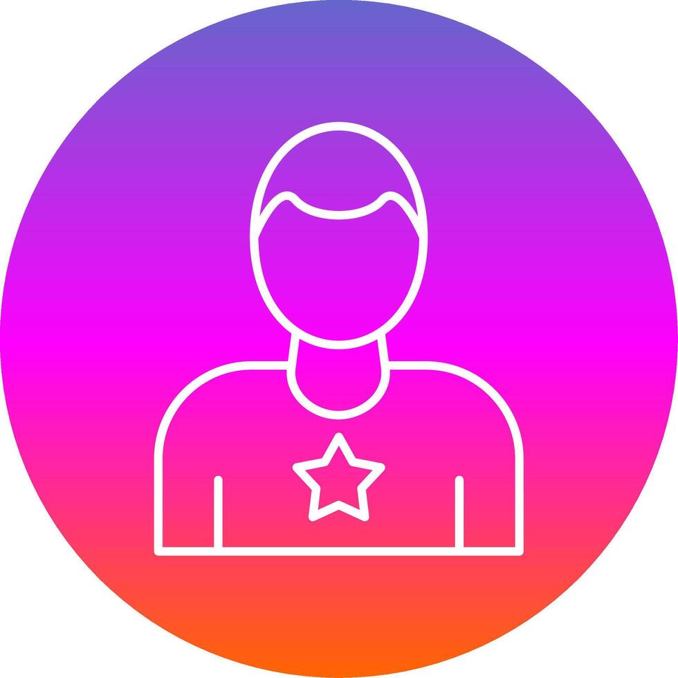 Hero Line Gradient Circle Icon vector