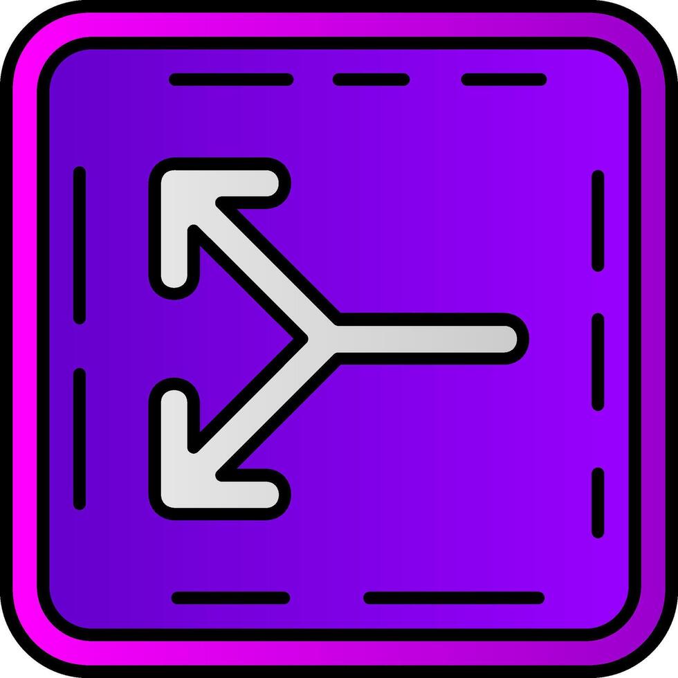 Split Filled Gradient Icon vector