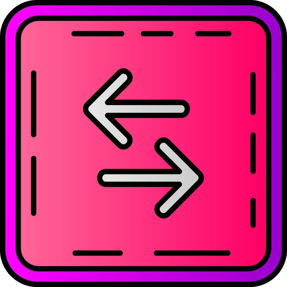 Swap Filled Gradient Icon vector
