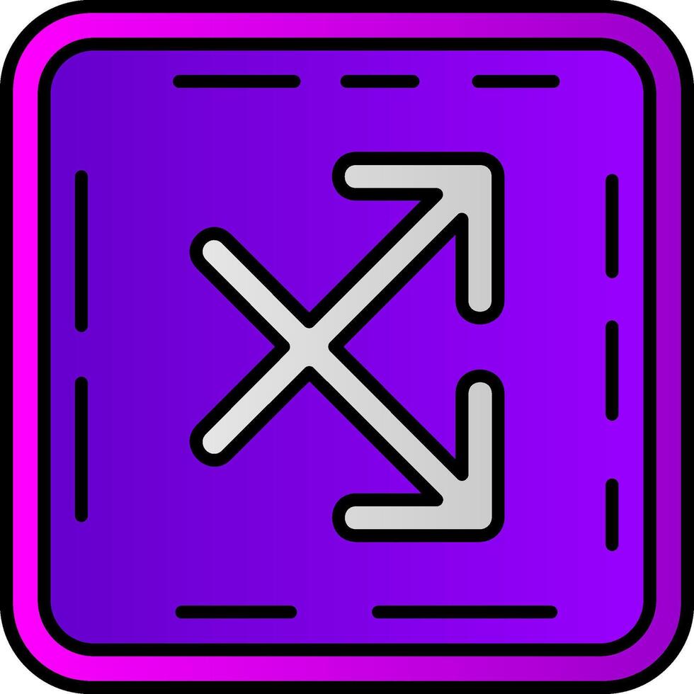 Intersect Filled Gradient Icon vector