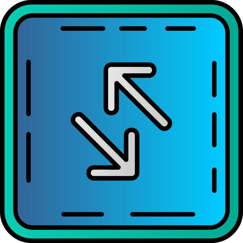 Swap Filled Gradient Icon vector