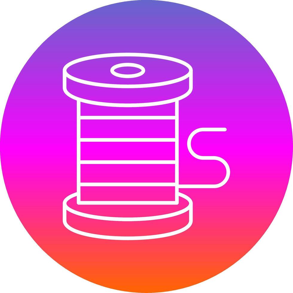 Thread Line Gradient Circle Icon vector