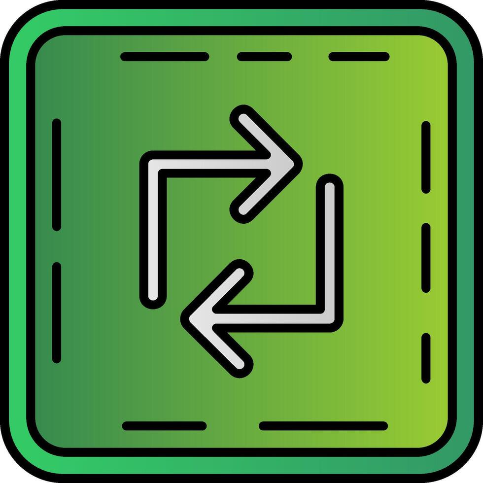 Loop Filled Gradient Icon vector