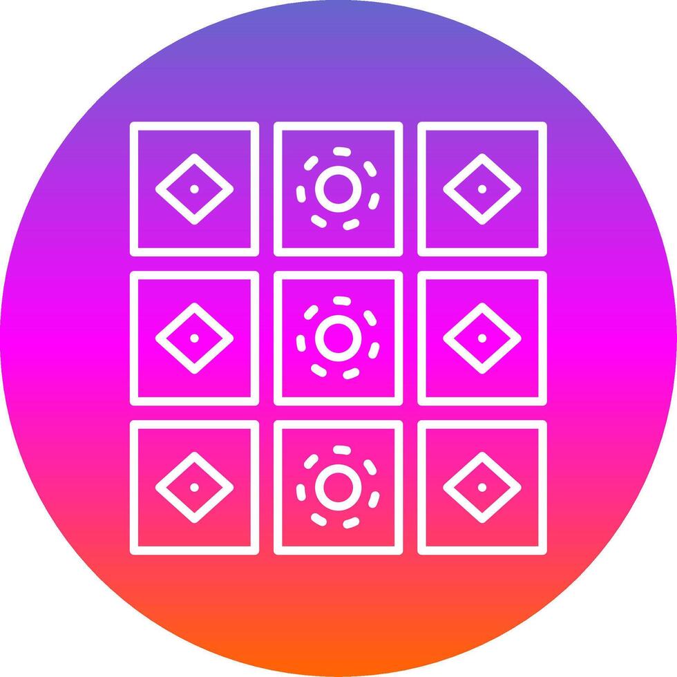 Tiles Line Gradient Circle Icon vector