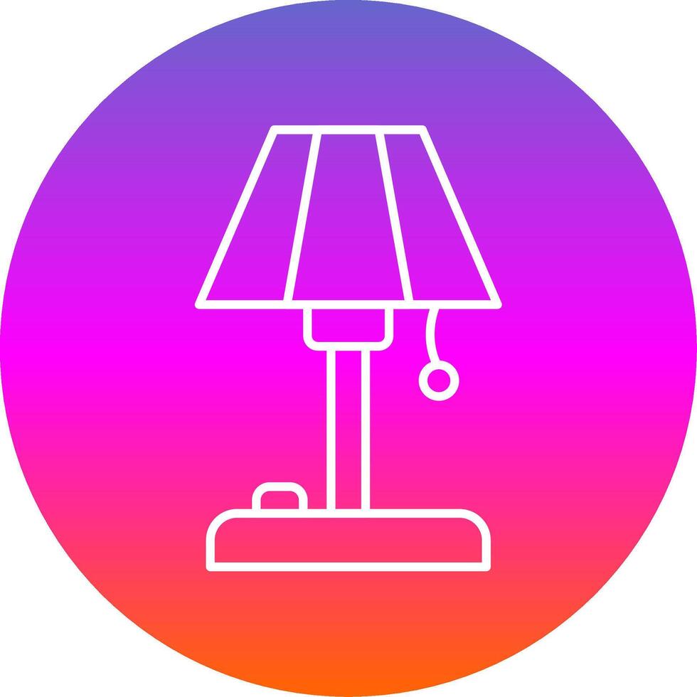 Floor Lamp Line Gradient Circle Icon vector