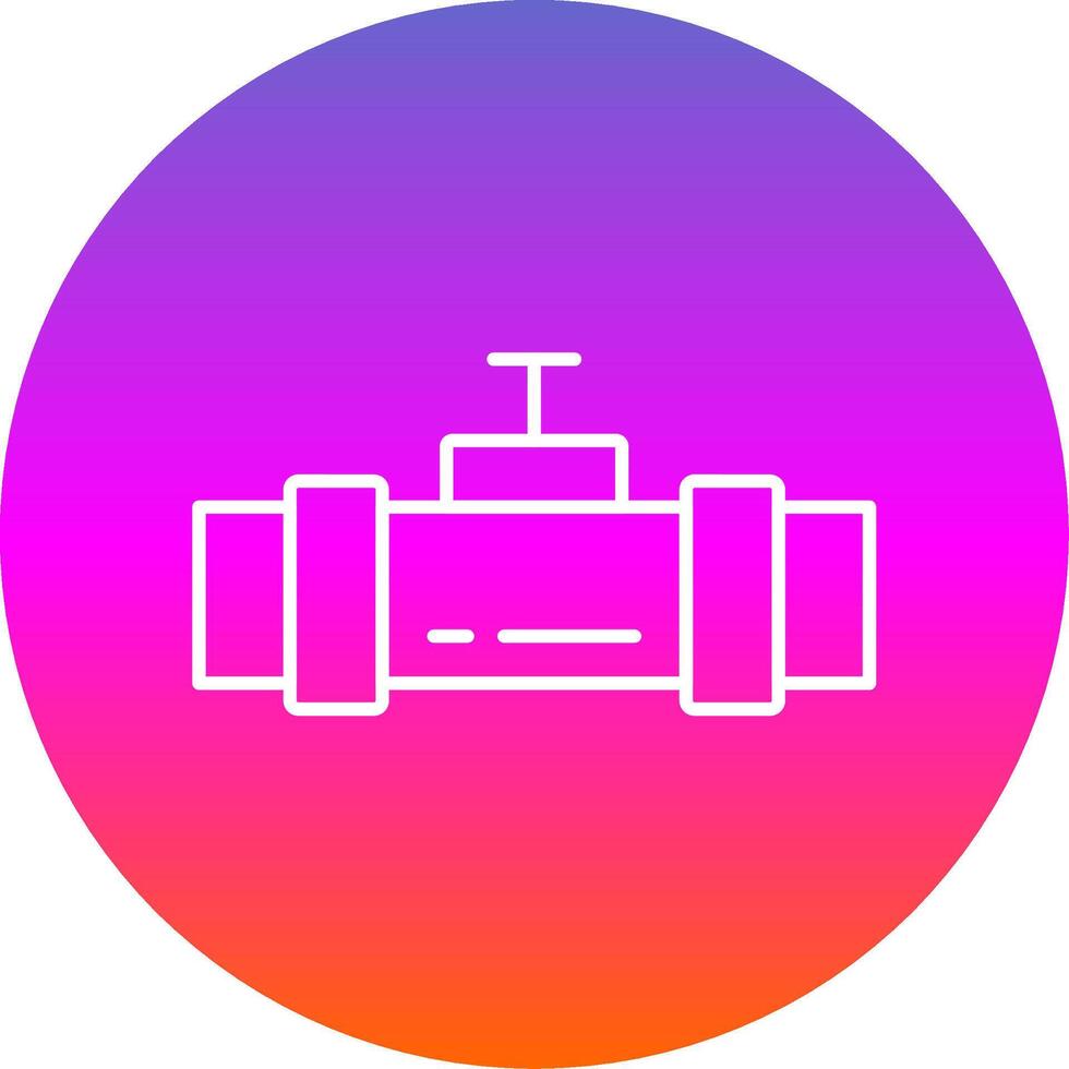 Pipe Line Gradient Circle Icon vector