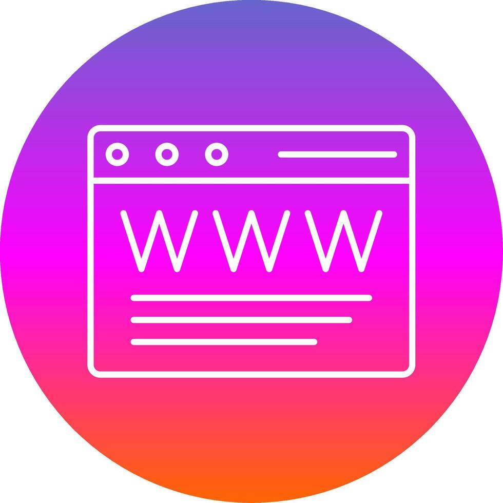 Browser Line Gradient Circle Icon vector