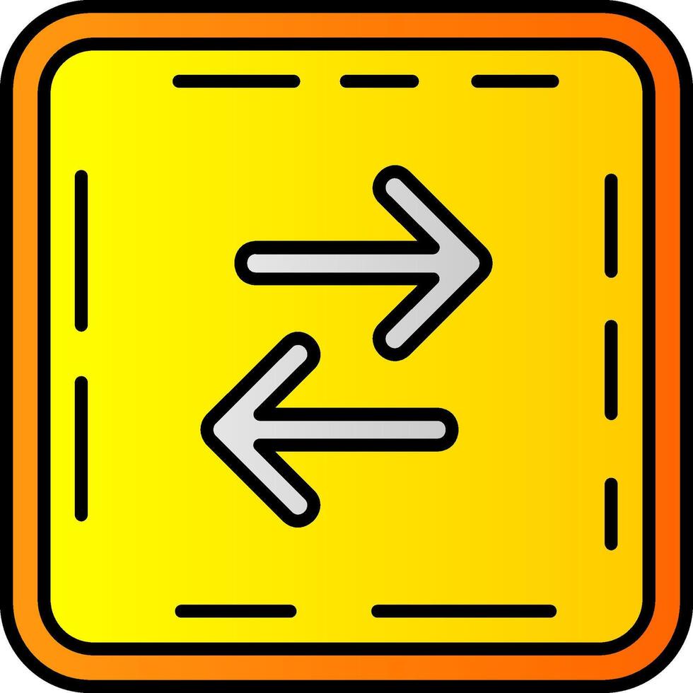 Swap Filled Gradient Icon vector