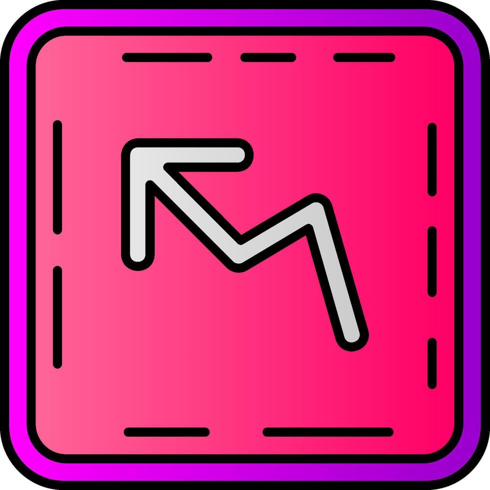 Trend Filled Gradient Icon vector