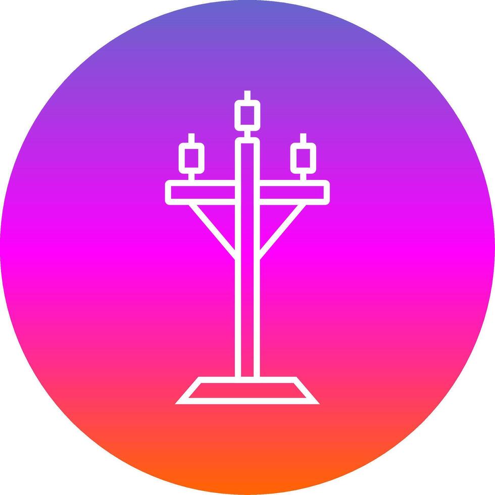 High Voltage Line Gradient Circle Icon vector