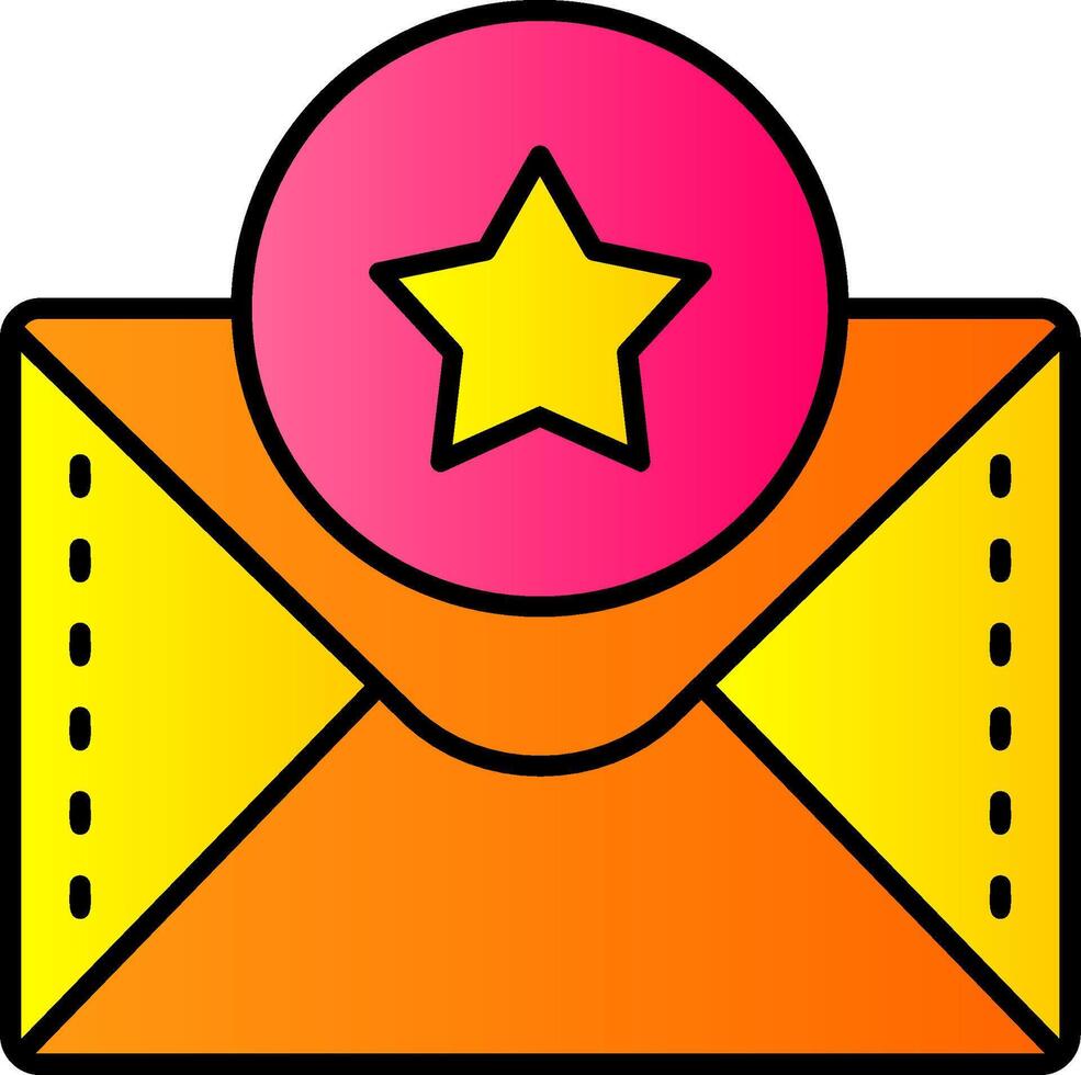 Star Filled Gradient Icon vector