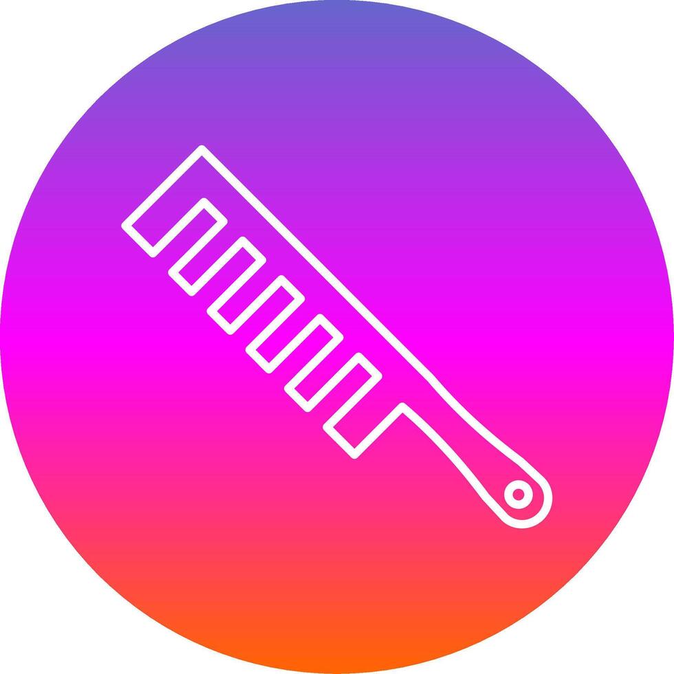 Hair Comb Line Gradient Circle Icon vector