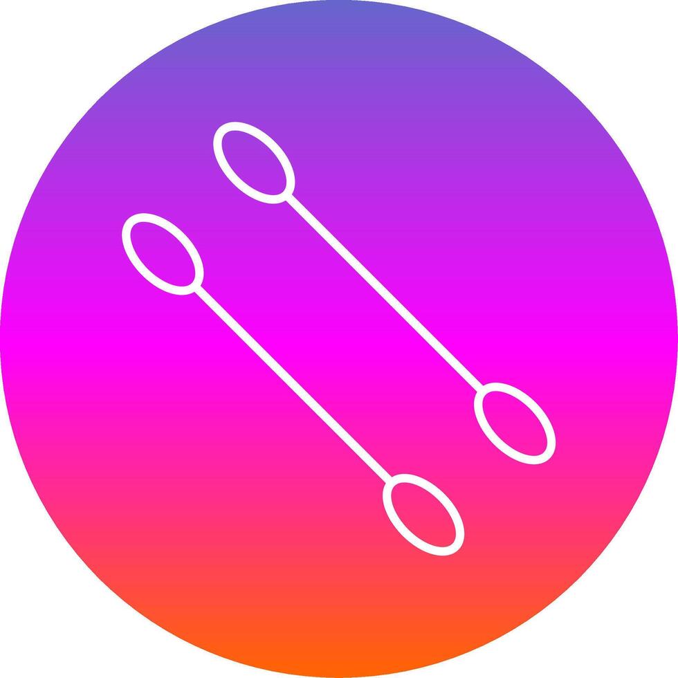 Cotton Swabs Line Gradient Circle Icon vector