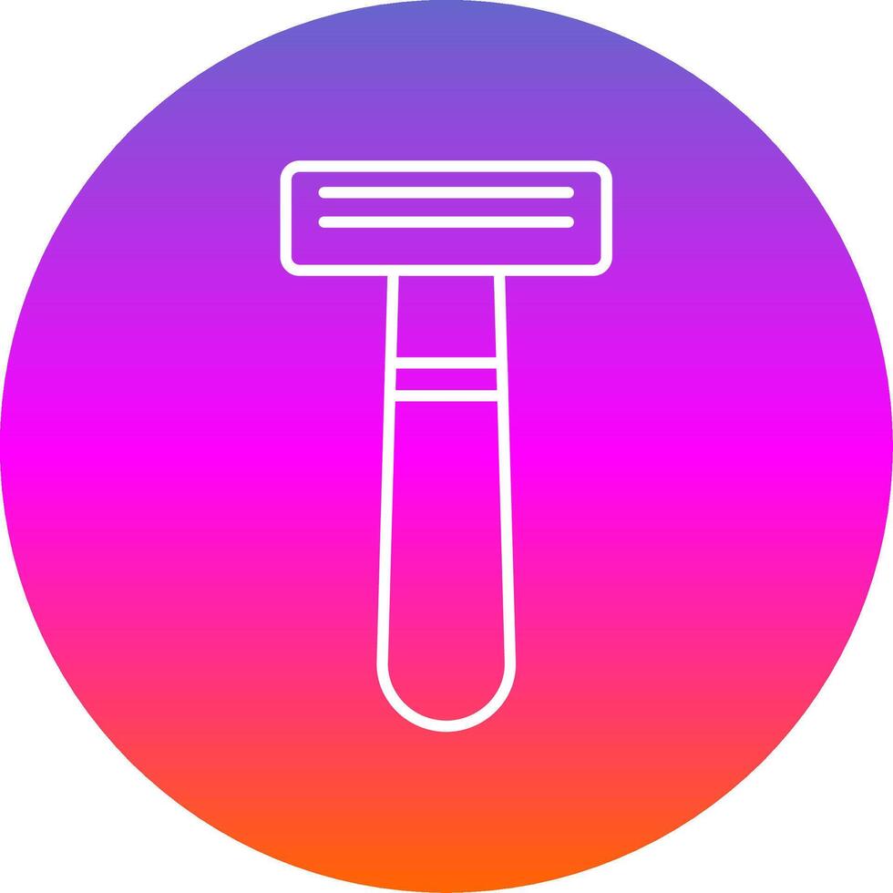 Shaving Razor Line Gradient Circle Icon vector