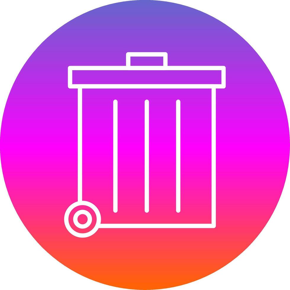 Refuse Line Gradient Circle Icon vector