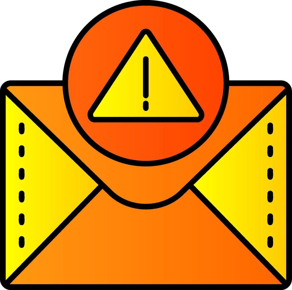 Alert Filled Gradient Icon vector