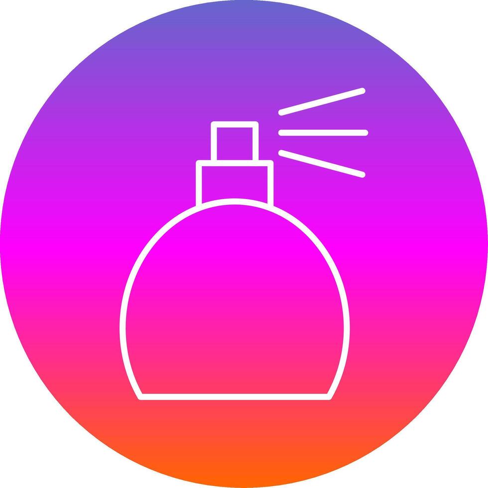perfume botella línea degradado circulo icono vector
