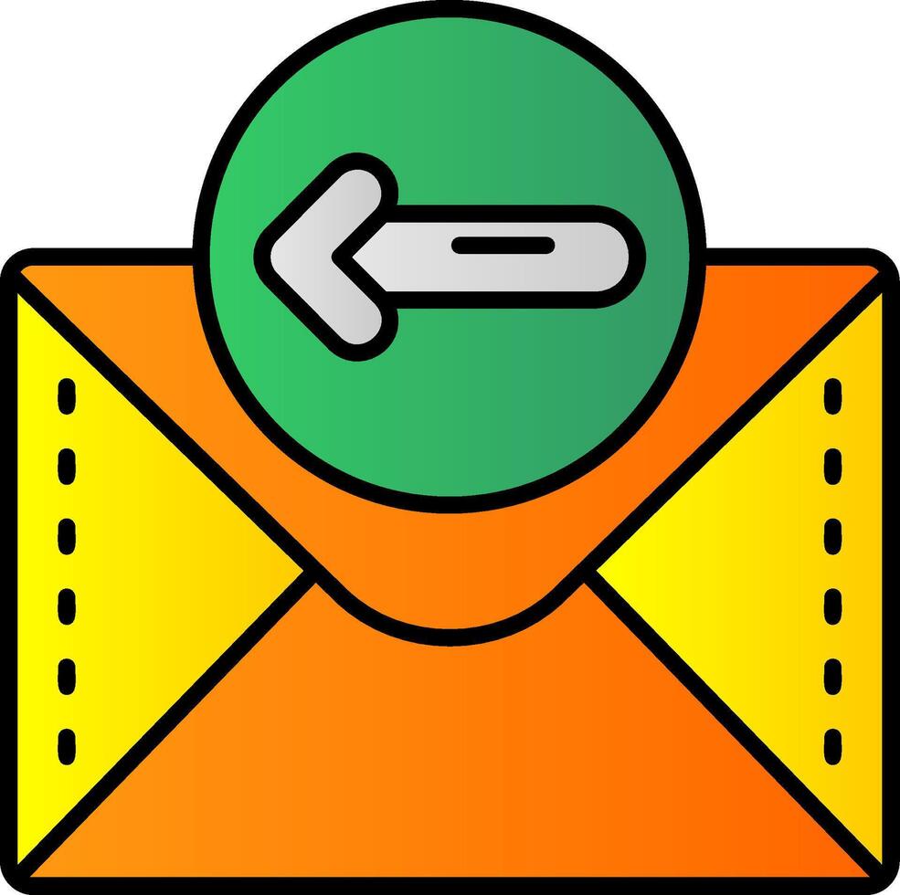 Left arrow Filled Gradient Icon vector