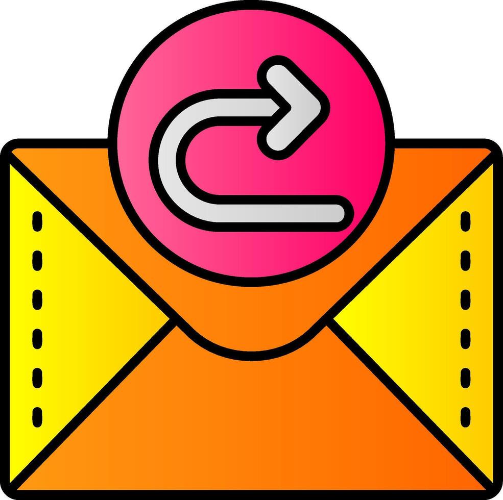 Right arrow Filled Gradient Icon vector