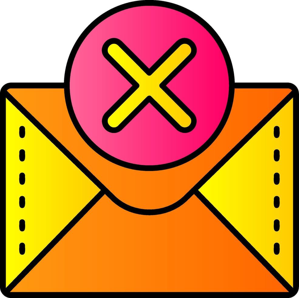 Wrong Filled Gradient Icon vector