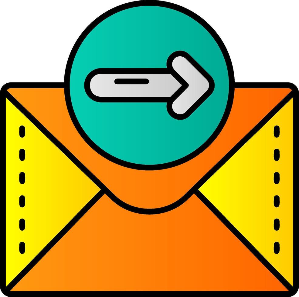 Right arrow Filled Gradient Icon vector