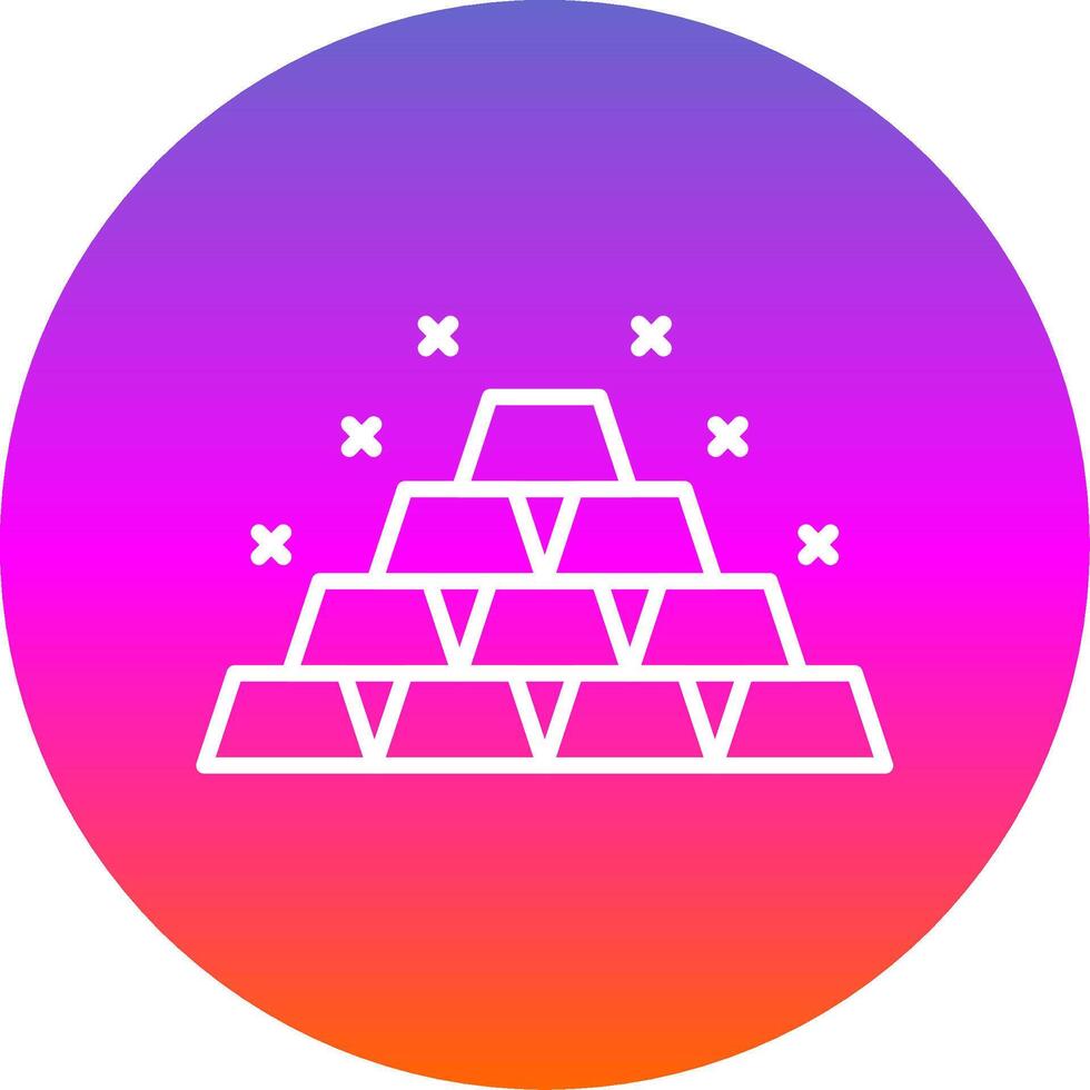 Gold Line Gradient Circle Icon vector