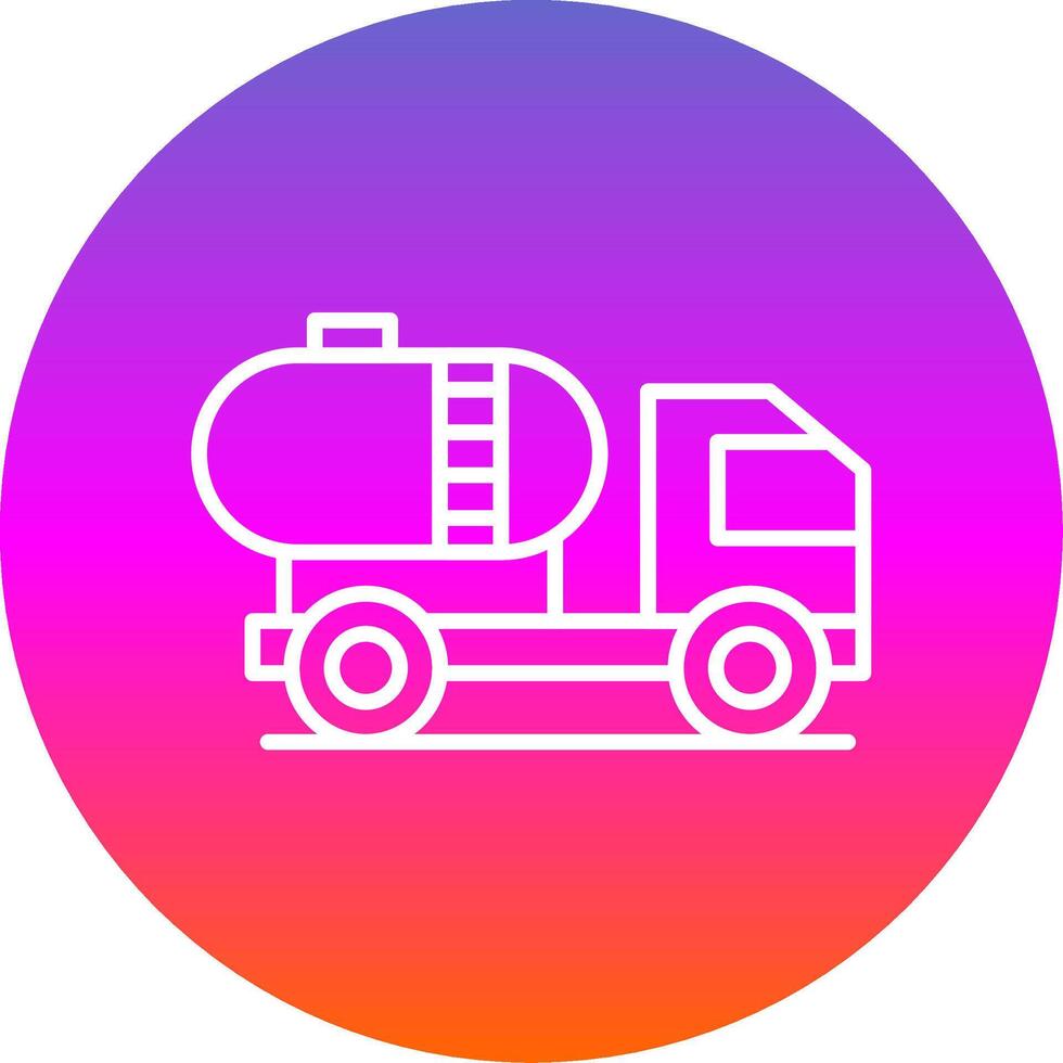 Tanker Line Gradient Circle Icon vector