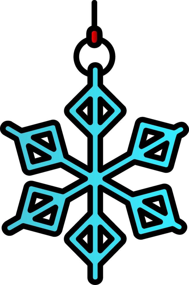 Snowflake Filled Gradient Icon vector