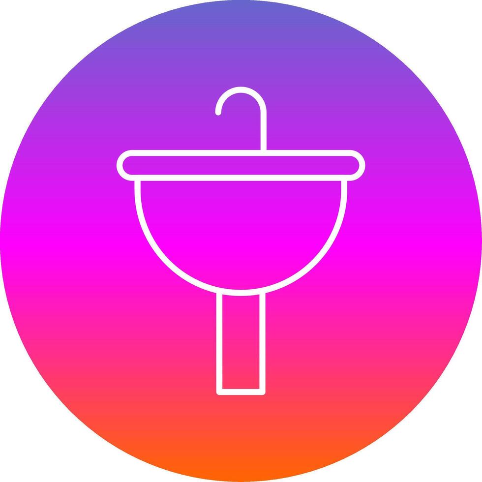 Sinking Line Gradient Circle Icon vector