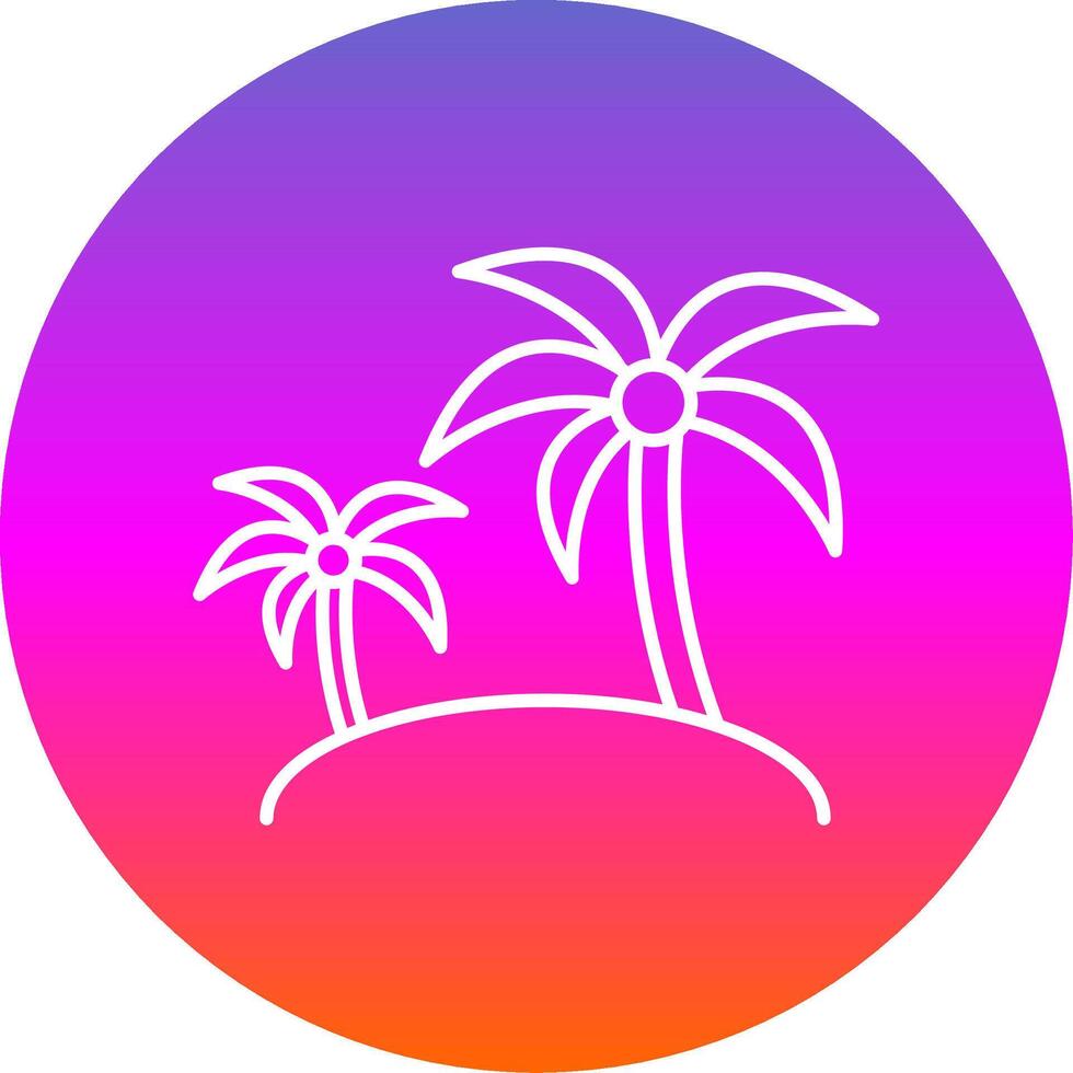 Island Line Gradient Circle Icon vector