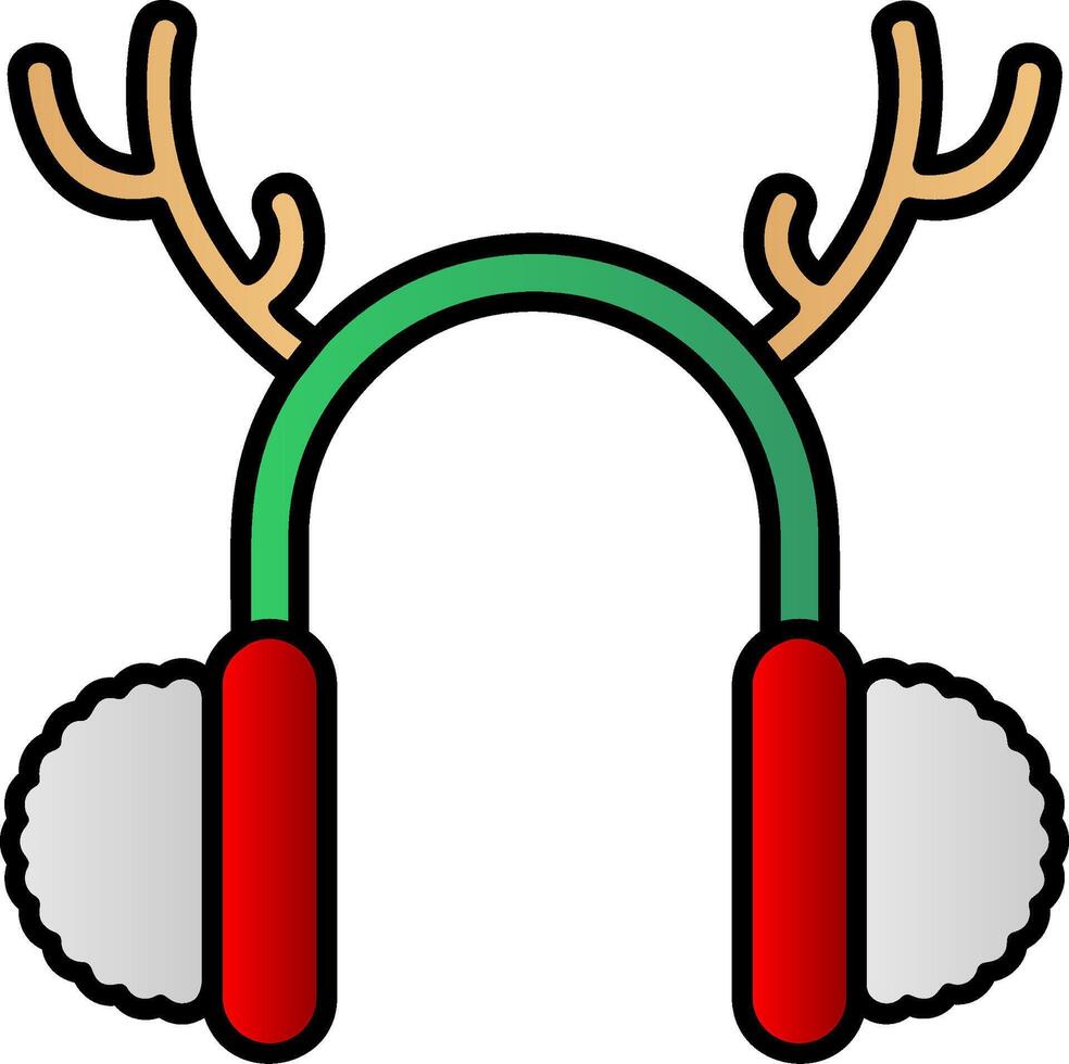 Earmuffs Filled Gradient Icon vector