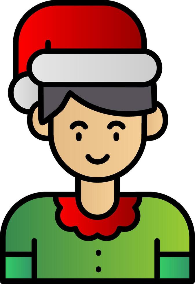 Boy Filled Gradient Icon vector