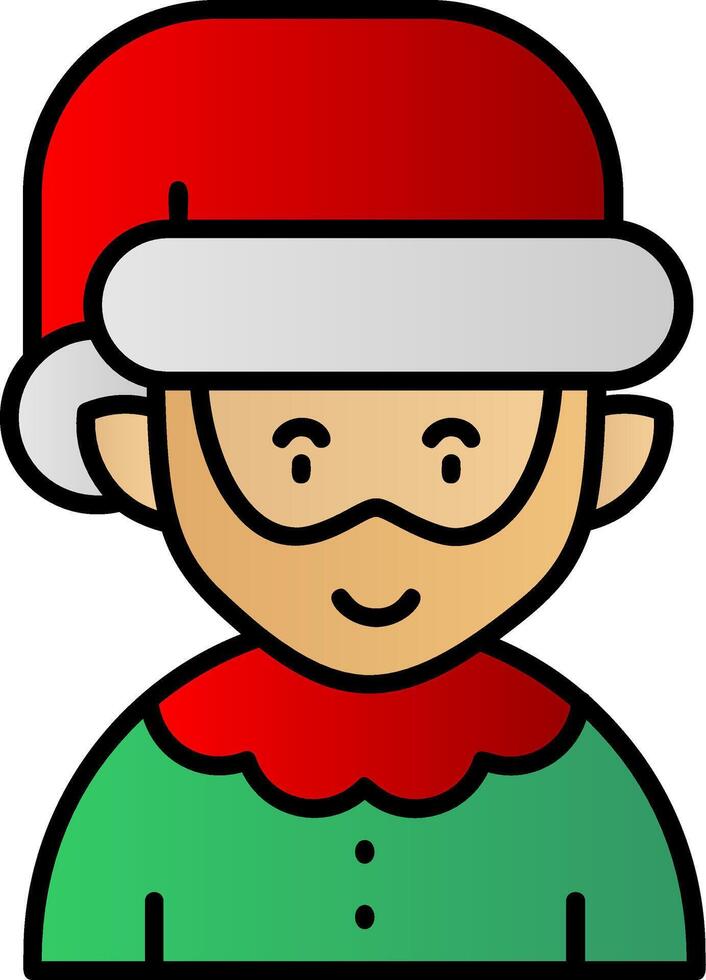 Elfie Filled Gradient Icon vector