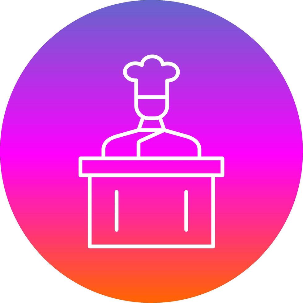 Cooking Show Line Gradient Circle Icon vector