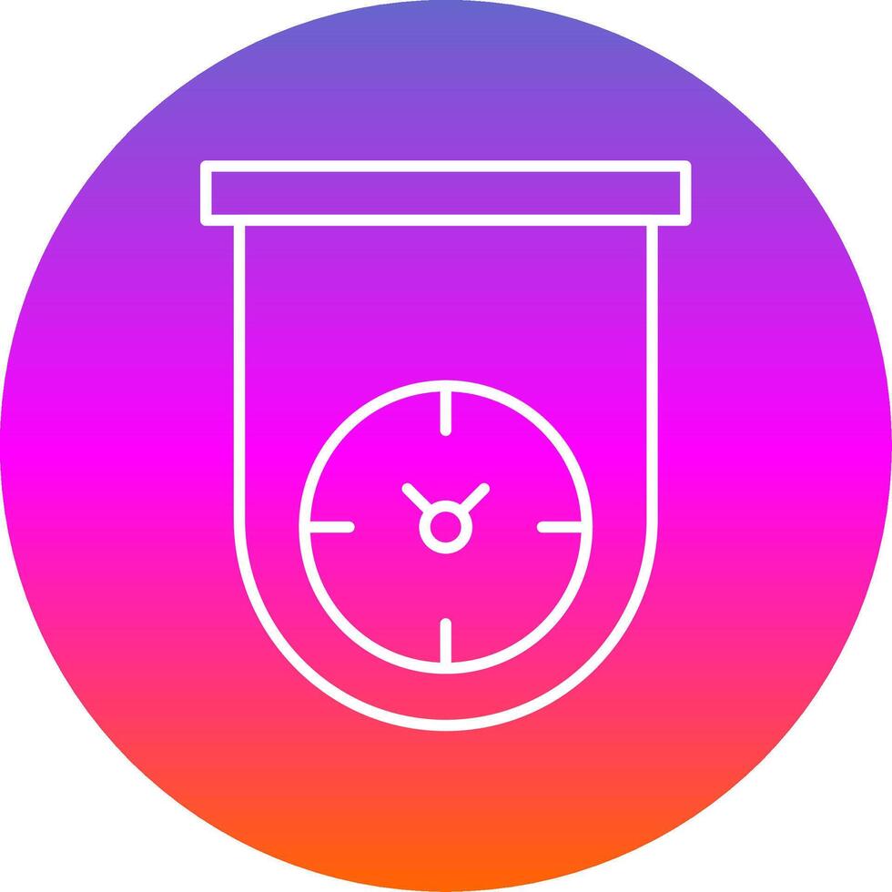 Kitchen Timer Line Gradient Circle Icon vector