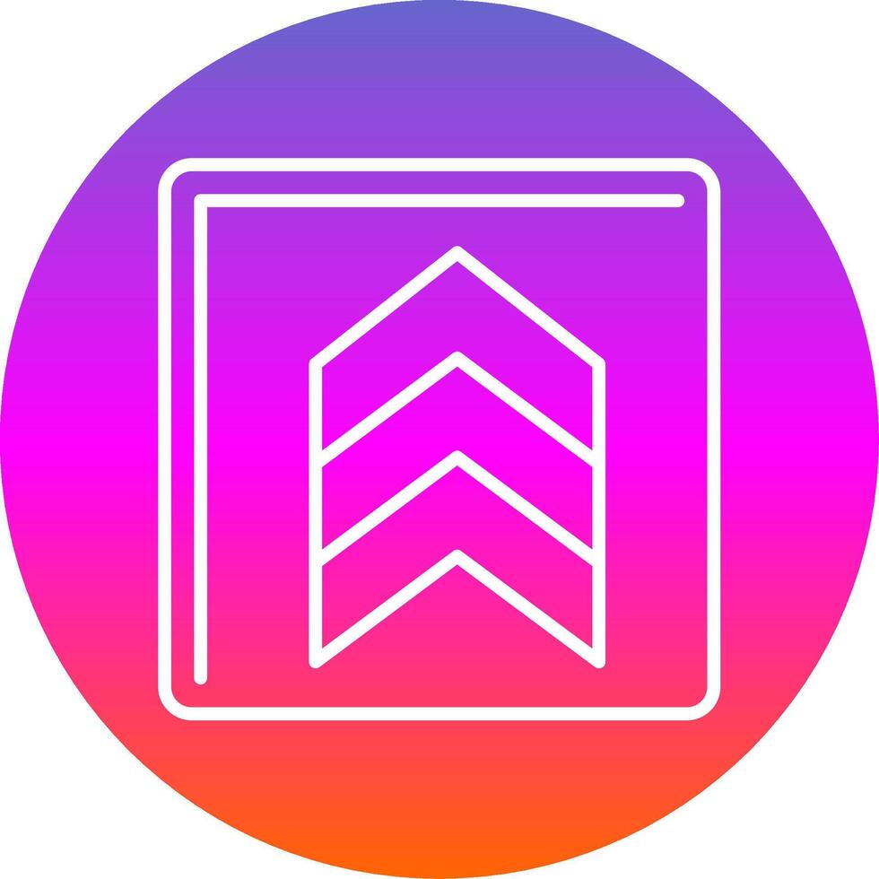 Up Chevron Line Gradient Circle Icon vector