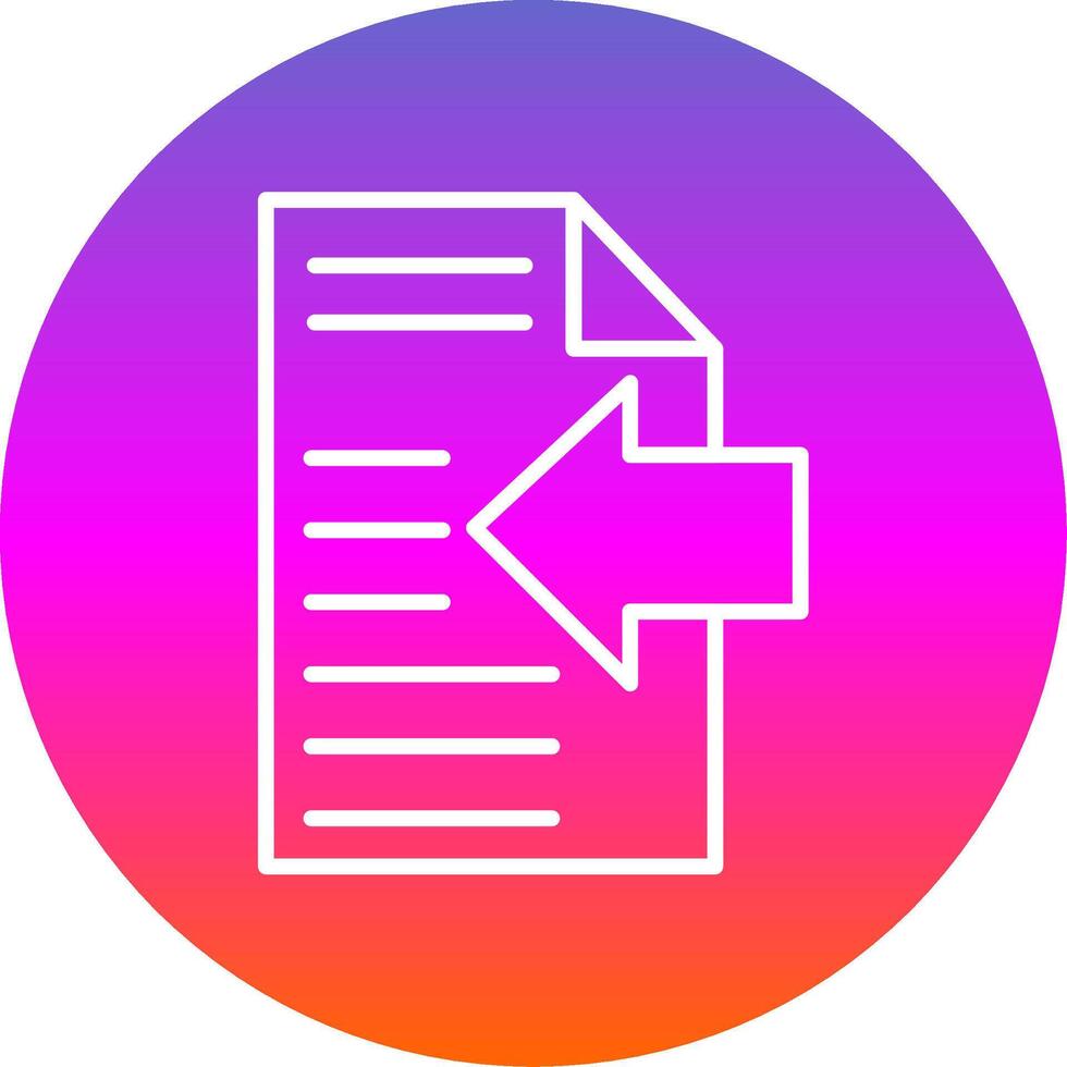 Import Line Gradient Circle Icon vector