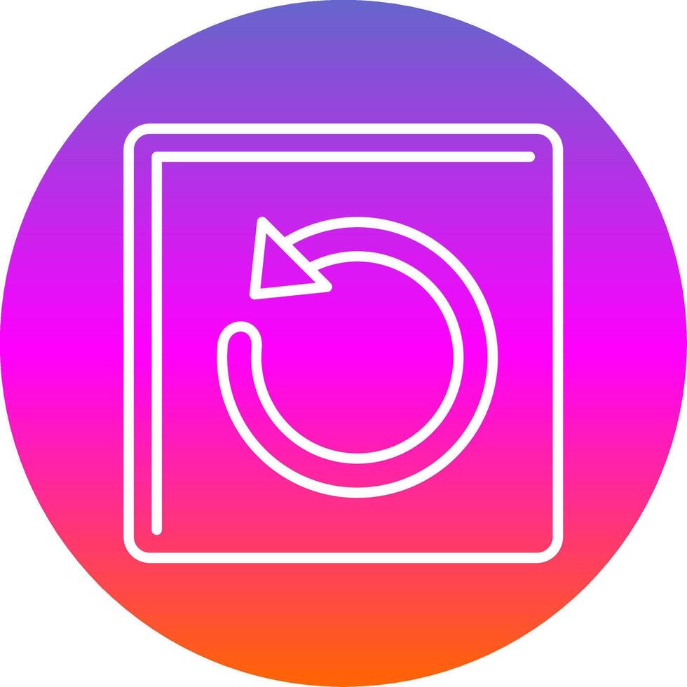 Undo Line Gradient Circle Icon vector