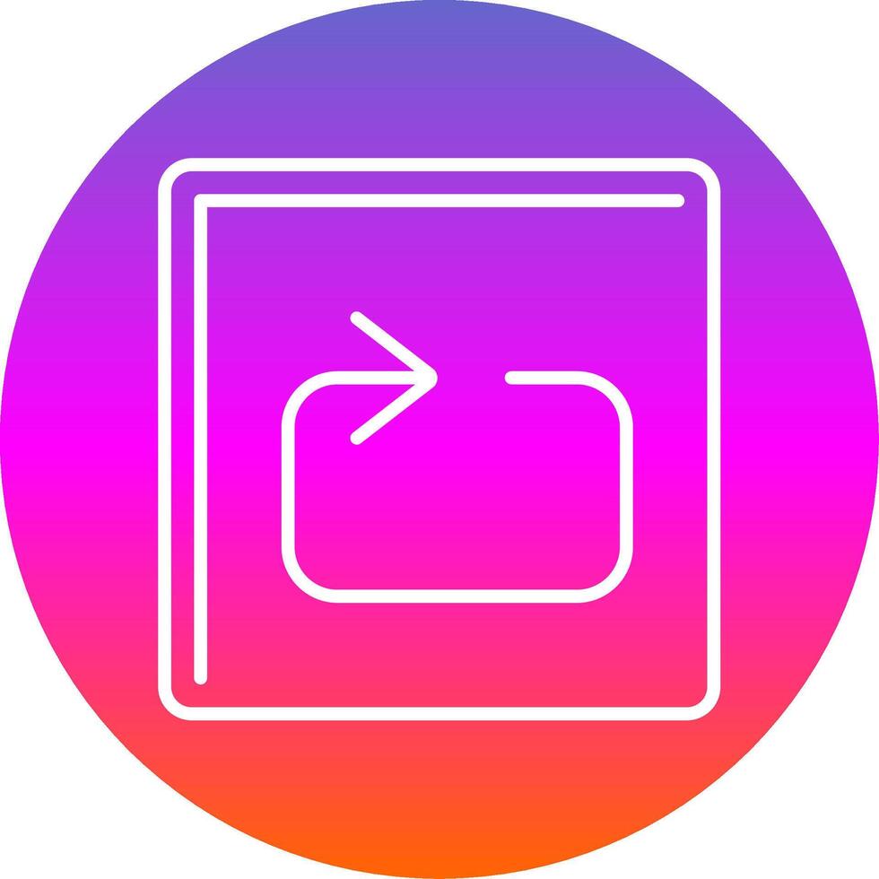 Loop Line Gradient Circle Icon vector